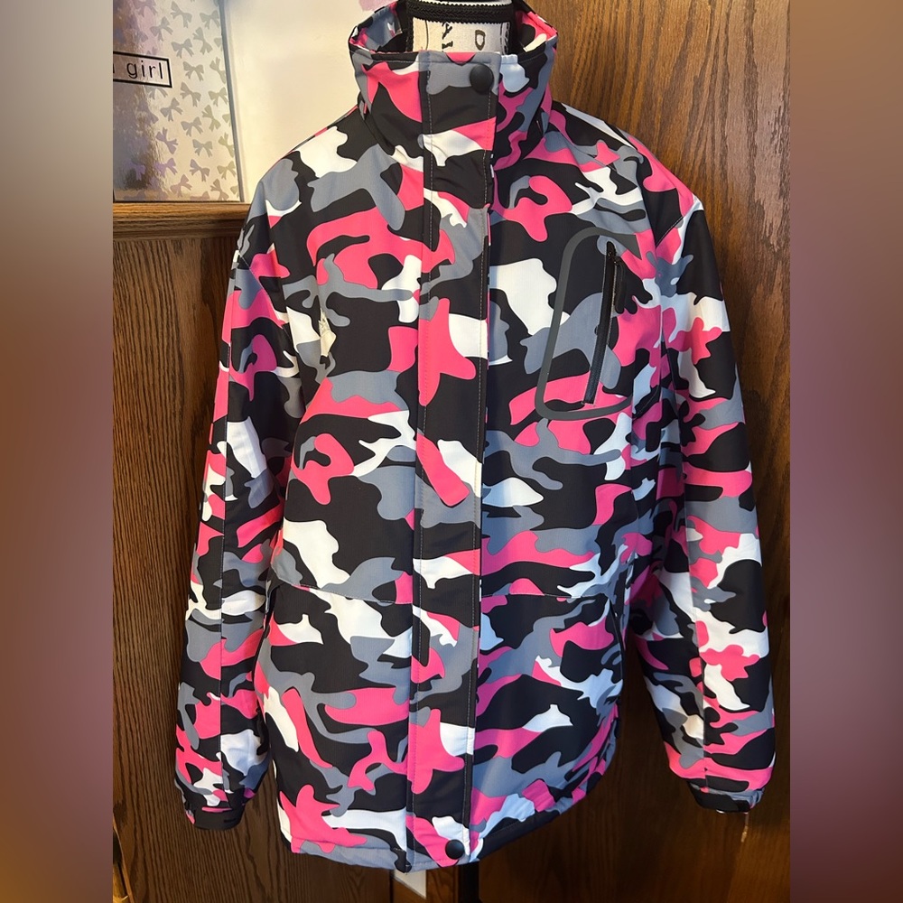 Women’s  Camo Jacket - Pink, Black, and Gray - size XL New
